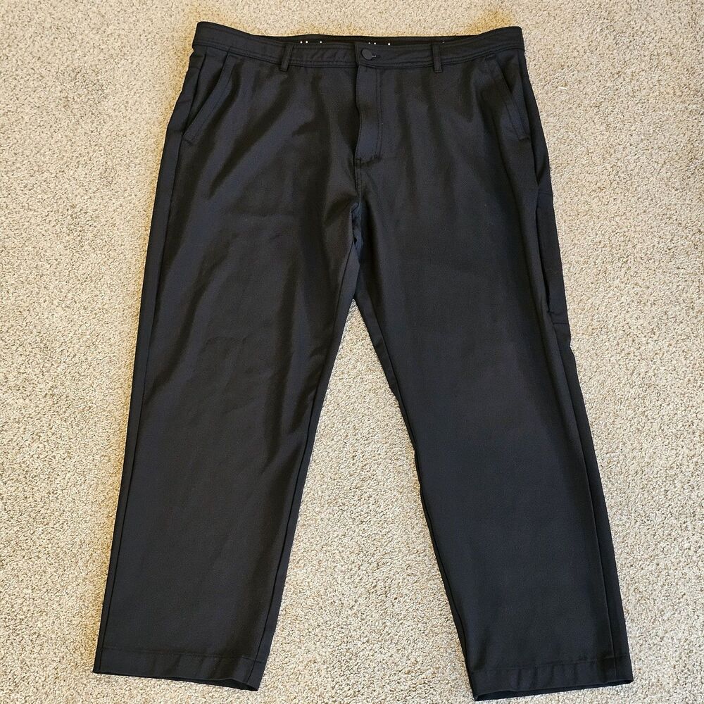 Hurley Mens 38x30 Black Stretch Golf Chinos Lightweight Casual Tech Pants